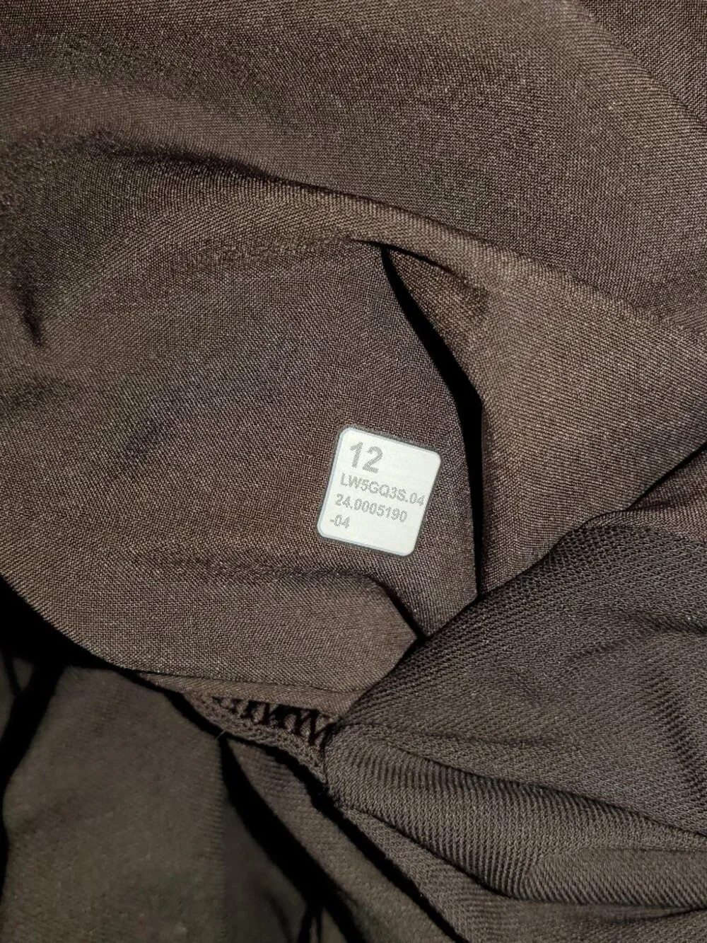Lululemon Pleat-Front High-Rise Trouser Pants Women's 12 Espresso Brown Wide Leg - Picture 8 of 8